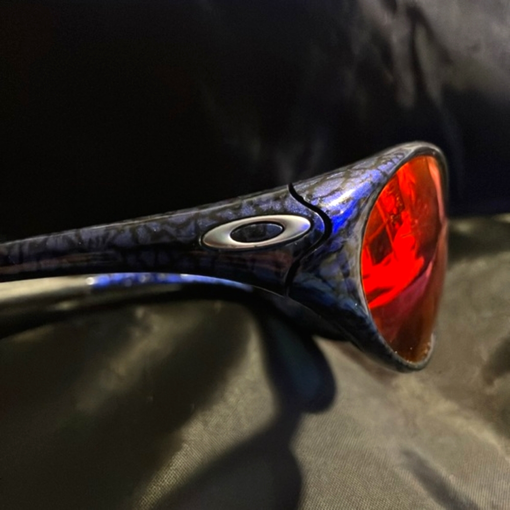 Oakley Eye Jacket 1.0s Cobalt blue w/Red iridium lens. Rare Excellent condition!